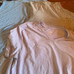 Three Mossimo athletic fit V-necks